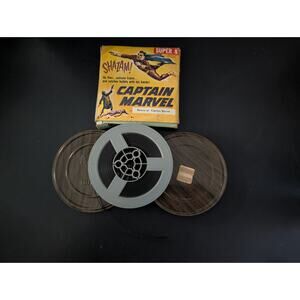 Vintage Super 8 Film Shazam Captain Marvel Return Metal Film Can Reel